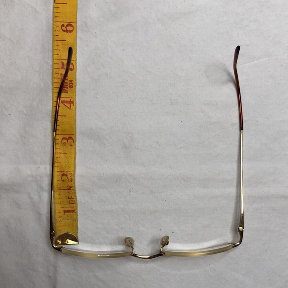 Vintage Calvin Klein Eye Glasses Half-Rimless, Goldtone Oval Half Frame, 343 510 - Picture 5 of 16
